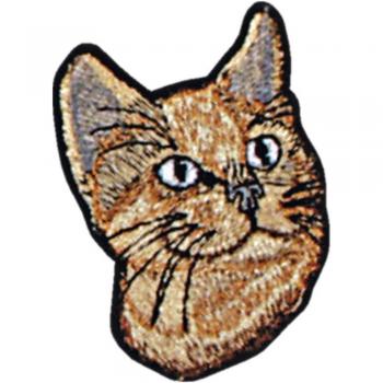 Aufnäher - Katzenkopf - 00928 - Gr. ca. 5 x 4 cm - Patches Stick Applikation