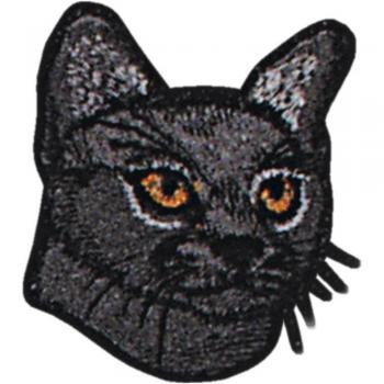 Aufnäher - Katzenkopf - 00929 - Gr. ca. 6 x 6 cm - Patches Stick Applikation