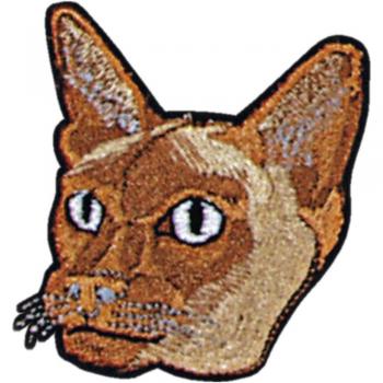 Aufnäher - Katzenkopf - 00930 - Gr. ca. 5 x 5 cm - Patches Stick Applikation
