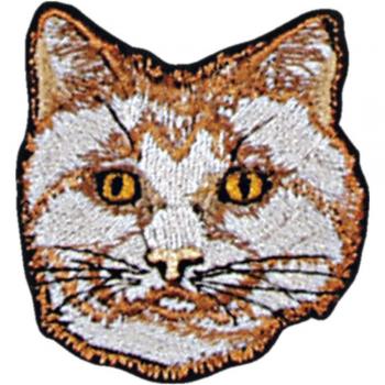 Aufnäher - Katzenkopf - 00932 - Gr. ca. 6 x 6 cm - Patches Stick Applikation