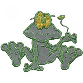 Aufnäher - Frosch - 00976 - Gr. ca. 8,5 x 6 cm - Patches Stick Applikation