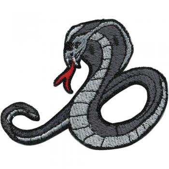 Aufnäher - Kobra - 03166 - Gr. ca. 9 x 6 cm - Patches Stick Applikation
