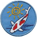 Aufnäher Signet - Koikarpfen KOI Kohaku - KO860 -  Gr. ca. 5 cm