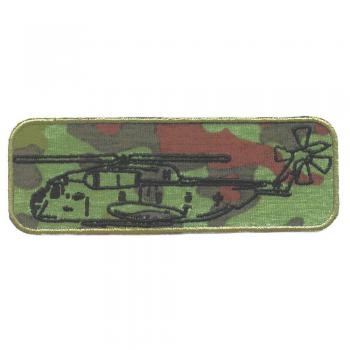 Aufnäher - Hubschrauber Military - 03277 - Gr. ca. 11,5 x 4 cm - Patches Stick Applikation