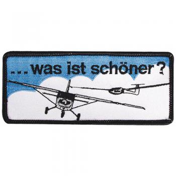 Aufnäher - Segelfliegen - was ist schöner - 04570 - Gr. ca. 12,5 x 5,5 cm - Patches Stick Applikation