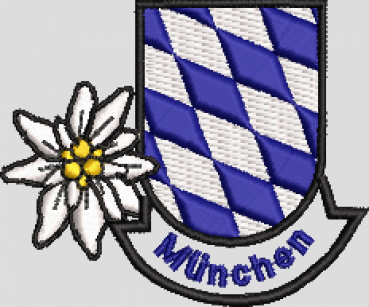 Aufnäher - München - Edelweiss Rauten - 08880 - Gr. ca. 8,5 x 6cm