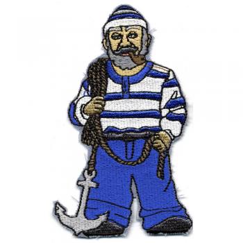 Aufnäher - Seemann mit Anker - 00319 - Gr. ca. 11,5 x 6 cm - Patches Stick Applikation