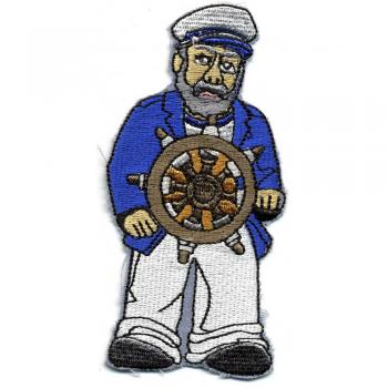 Aufnäher - Steuermann - 00320 - Gr. ca. 11,5 x 6 cm - Patches Stick Applikation