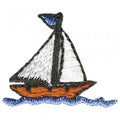 Aufnäher - Segelschiff - 02083 - Gr. ca. 2 x 5 cm - Patches Stick Applikation
