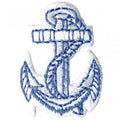 Aufnäher - Anker hell - 02085 - Gr. ca. 2 x 5 cm - Patches Stick Applikation