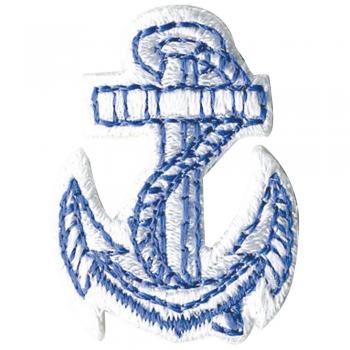 Aufnäher - Anker hell - 02085 - Gr. ca. 2 x 5 cm - Patches Stick Applikation