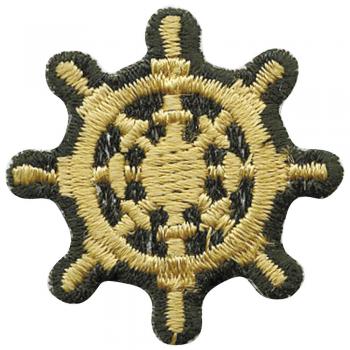 Aufnäher - Steuerrad gold - Gr. ca. 3 cm - Patches Stick Applikation - 02092