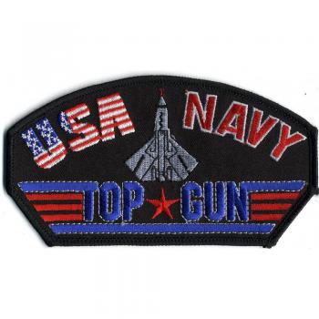 Aufnäher - USA NAVY Top Gun - 00677 - Gr. ca. 14cm x 7,5cm - Patches Stick Applikation