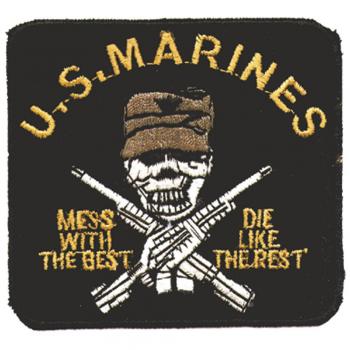 Aufnäher - U.S. MARINES - 03093 - Gr. ca. 9 x 6,5 cm - Patches Stick Applikation