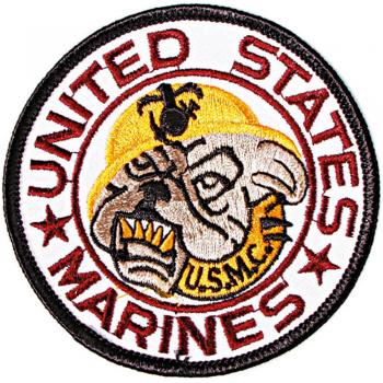 AUFNÄHER &quot;United States Marines&quot; NEU Gr. ca. 8,5cm (04585) Stick Patches Applikation - Militär Military Armee Army Heer Bundeswehr Marine