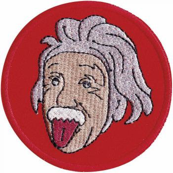 Aufnäher - Einstein - 04518 - Gr. ca. Ø 8 cm - Patches Stick Applikation