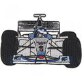 AUFNÄHER - Formel 1 Wagen silber - 04588 - Gr. ca. 8 x 4,5 cm - Patches Stick Applikation