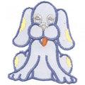 AUFNÄHER - Sitzender Hund - 00907- Gr. ca. 4 x 5,5 cm - Patches Stick Applikation
