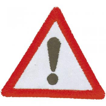 Aufnäher - Warnzeichen Achtung - 00908 - Gr. ca. 7 x 7 cm - Patches Stick Applikation