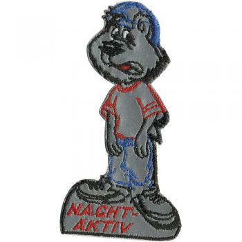 AUFNÄHER - Nachtaktiv - 01898 - Gr. ca. 9 x 4,5 cm - Patches Stick Applikation