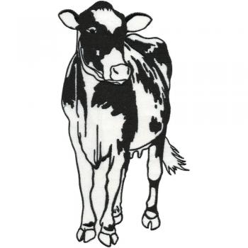 Aufnäher - Kuh Rind - 00946 - Gr. ca. 6,5cm x 13cm