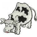 Aufnäher - KUH schwarz-weiß gefleckt -  Gr. ca. 8cm x 7cm - 00947