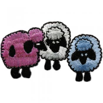 Aufnäher - 3 SCHÄFCHEN - 00837 - Gr. ca. 6,5 x 4,5cm