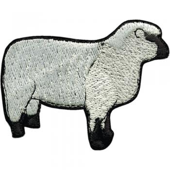 Aufnäher - Schaf - 00958 - Gr. ca. 8 x 8 cm - Patches Stick Applikation