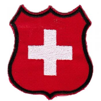 AUFNÄHER - Wappen - Schweiz - 02932 - Gr. ca. 5,5 x 6 cm - Patches Stick Applikation