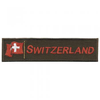 Aufnäher - Schweiz - 02989 - Gr. ca. 12,5 x 3 cm - Patches Stick Applikation
