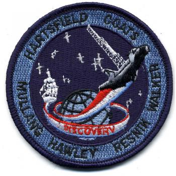 AUFNÄHER - Raumfahrt - 00708 - Gr. ca. 7,5 cm Durchmesser - Patches Stick Applikation