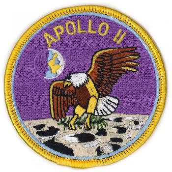 AUFNÄHER - Raumfahrt - 00616 - Gr. ca. 7,5 cm Durchmesser - Patches Stick Applikation