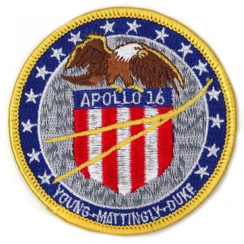 AUFNÄHER - Raumfahrt - 00636 - Gr. ca.7,5 cm Durchmesser - Patches Stick Applikation