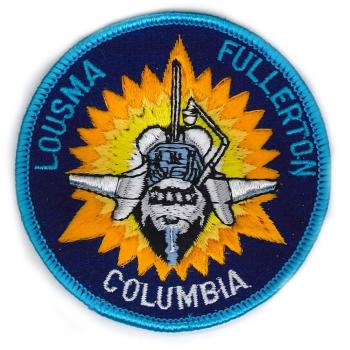 AUFNÄHER - Raumfahrt - Columbia - 00749 - Gr. ca.  7,5 cm Durchmesser - Patches Stick Applikation