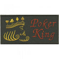Aufnäher - Poker King - 03130 - Gr. ca. 11 x 5,5 cm - Patches Stick Applikation