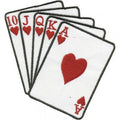 Aufnäher - Spielkarten - 03171 - Gr. ca. 6,5 x 5 cm - Patches Stick Applikation