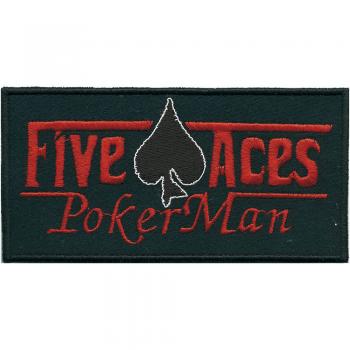 Aufnäher -  Five Aces - 03273 - Gr. ca. 11,5 x 6 cm - Patches Stick Applikation