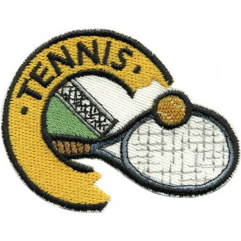 AUFNÄHER - TENNIS Ballsport - Gr. ca. 7,5cm x 6cm (01868) Patches Stick Applikation Aufbügler Motivstick Emblem