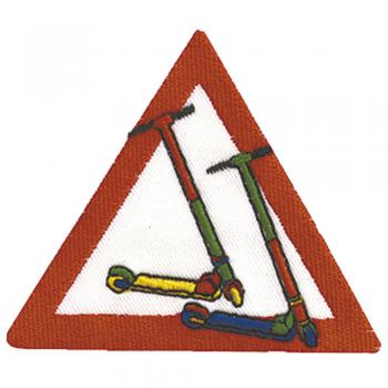 Aufnäher Applikation Achtung City-Roller - 03044 - Gr. ca.9cm x 9cm