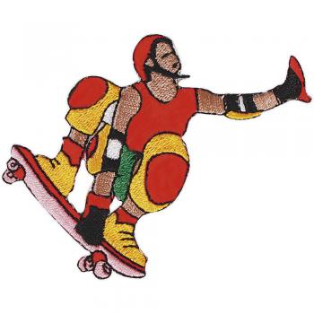 AUFNÄHER "Skater" NEU Gr. ca. 6,5cm x 8cm (04685) Stick Patches Applikation