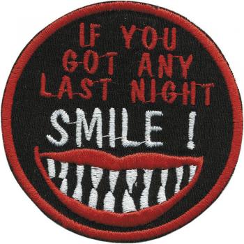 Aufnäher - Smile - 00898 - Gr. ca.  7,5 cm - Patches Stick Appikation