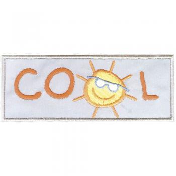 AUFNÄHER PATCHES - Cool - 00900 - Gr. ca 10cm x 4cm Applikation Stick Aufbügler