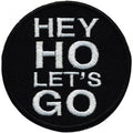 Aufnäher - Hey Ho Lets Go - 01933 - Gr. ca. Ø 8 cm - Patches Stick Applikation