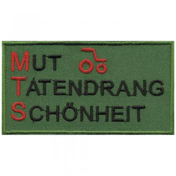 Aufnäher - Mut Tatendrang Schönheit - 01945 - Gr. ca. 11 x 5 cm - Patches Stick Applikation