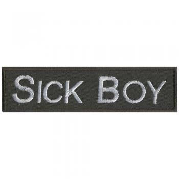 Aufnäher - Sick boy - 03188 - Gr. ca. 10 x 2 cm - Patches Stick Applikation