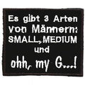 Aufnäher - Es gibt 3 Arten von .... - 03237 - Gr. ca. 8,5 x 7 cm - Patches Stick Applikation
