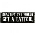Aufnäher - Beautify the World ... - 03247 - Gr. ca. 9 x 2,5 cm - Patches Stick Applikation