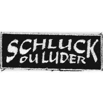 Aufnäher - Schluck ou Luder - 04048 - Gr. ca. 9,5 x 3,5 cm - Patches Stick Applikation
