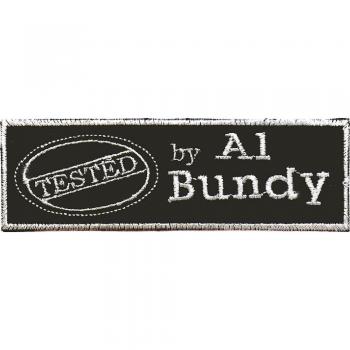 Aufnäher - Tested by... - 04094 - Gr. ca 12 cm x 3,5 cm - Patches Stick Applikation