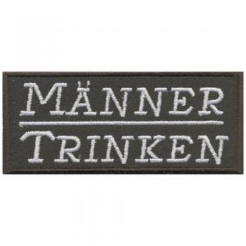 Aufnäher - Männer trinken - 06069 - Gr. ca. 8,5 x 4 cm - Patches Stick Applikation